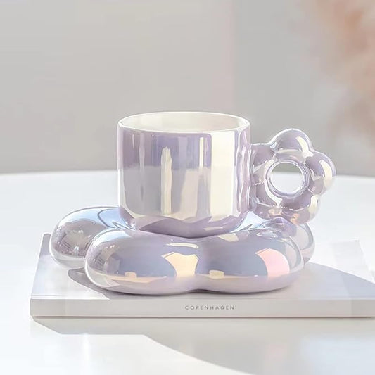 Ceramic Coffee Cup with Saucer